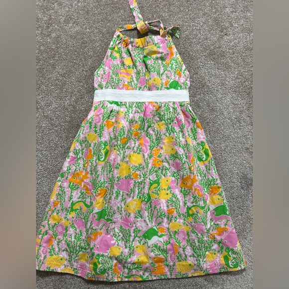 Lilly Pulitzer Other - NEW Lilly‎ Pulitzer Sz 8 Maren Halter Dress In Lilly’s PinkBeach Jam Moon Glow